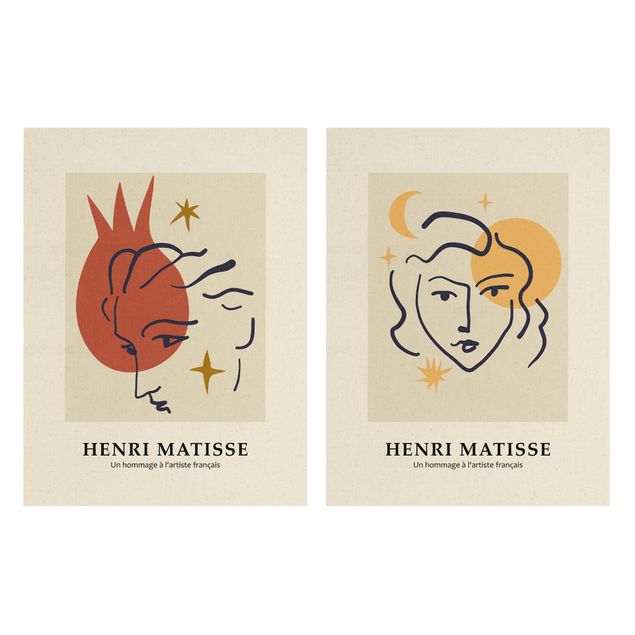 Bilder für die Wand Matisse Hommage - Gesichter