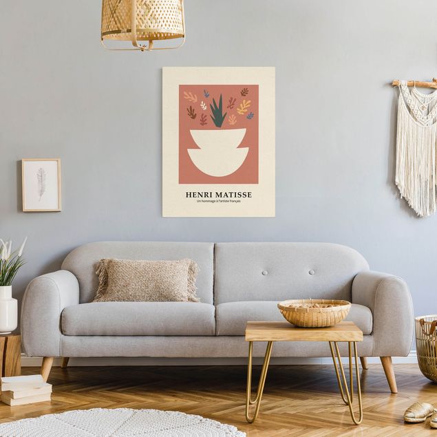 Leinwandbilder Wohnzimmer modern Matisse Hommage - Pflanzen