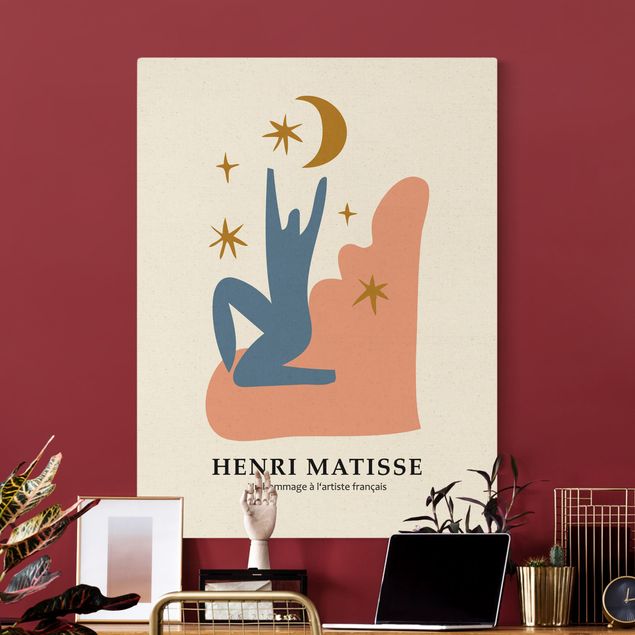 Moderne Leinwandbilder Wohnzimmer Matisse Hommage - Sterne