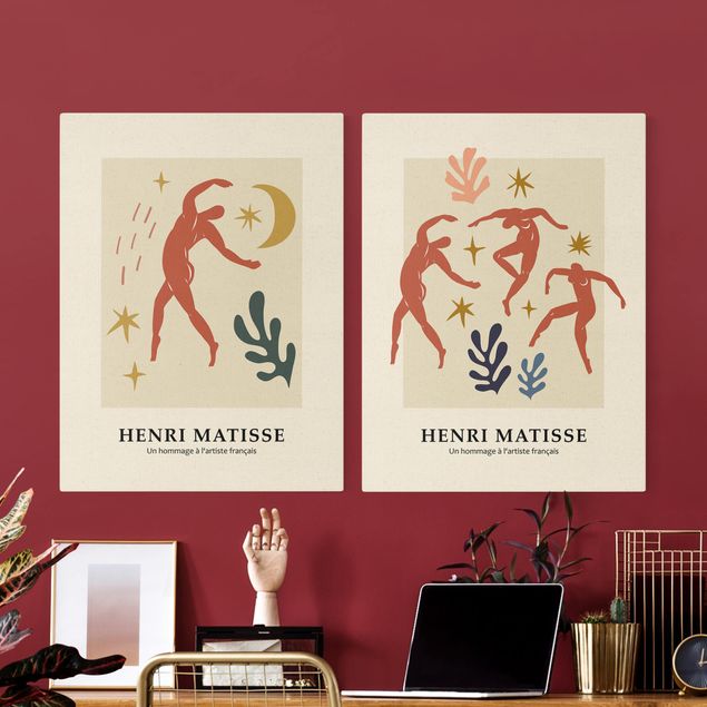 Wandbilder Wohnzimmer modern Matisse Hommage - Tänze