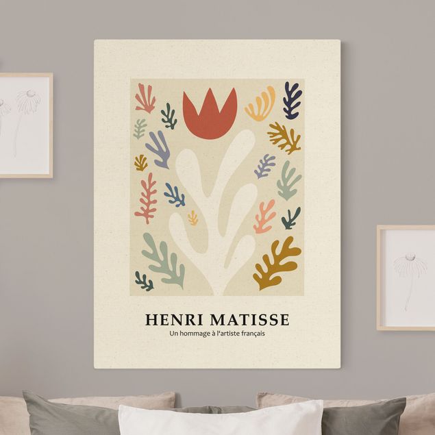 Leinwandbilder Wohnzimmer modern Matisse Hommage - Tulpenpracht