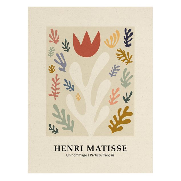 Leinwandbild Natur - Matisse Hommage - Tulpenpracht - Hochformat 3:4