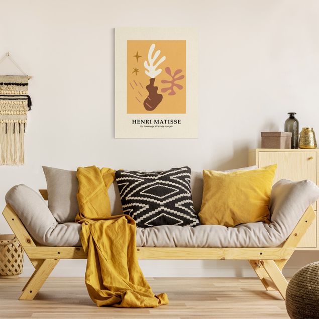 Wandbilder Wohnzimmer modern Matisse Hommage - Vase