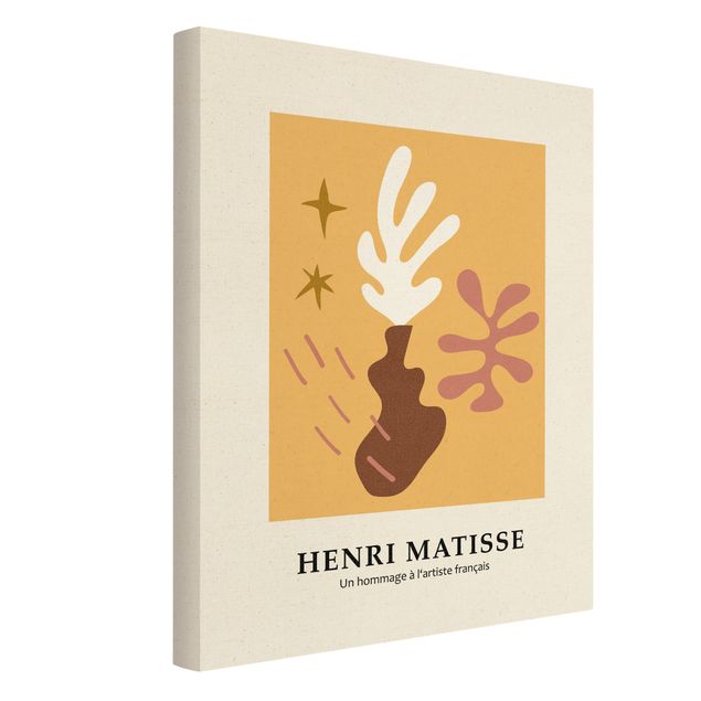 Leinwandbild Natur - Matisse Hommage - Vase - Hochformat 3:4