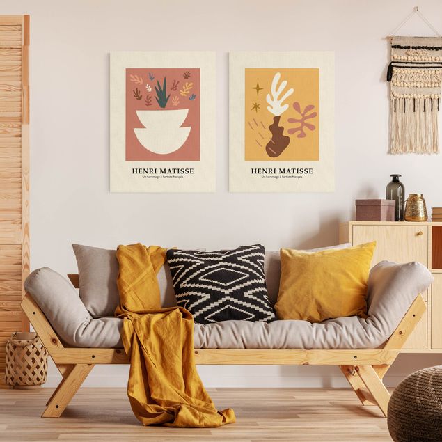 Wandbilder abstrakt Matisse Hommage - Vasen