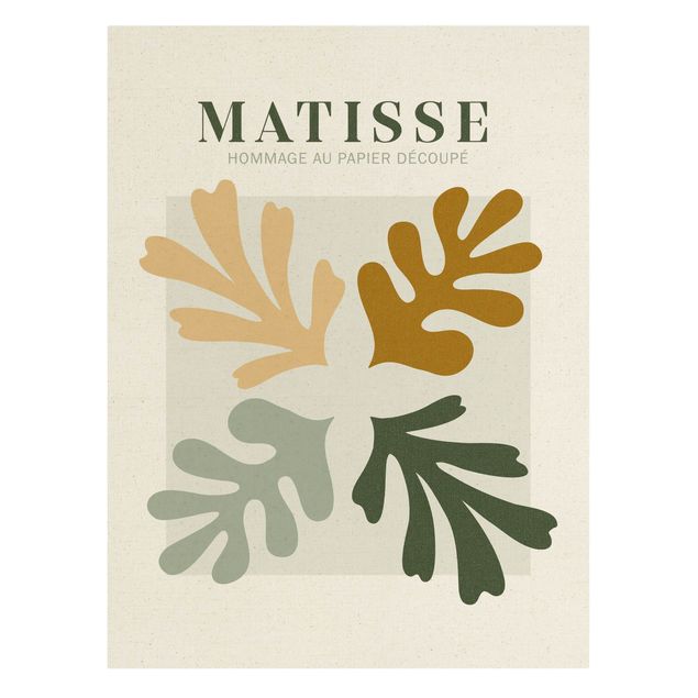 Moderne Leinwandbilder Wohnzimmer Matisse Interpretation - Blätter