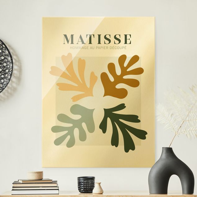 XXL Glasbilder Matisse Interpretation - Blätter