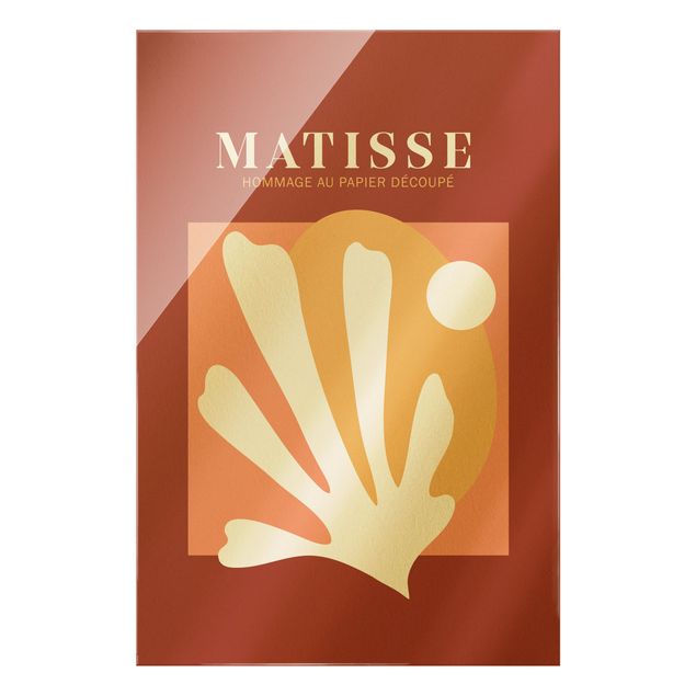 Glasbilder Matisse Interpretation - Kombination Rot