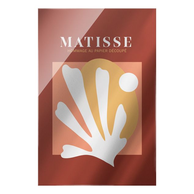 Glasbilder Matisse Interpretation - Kombination Rot