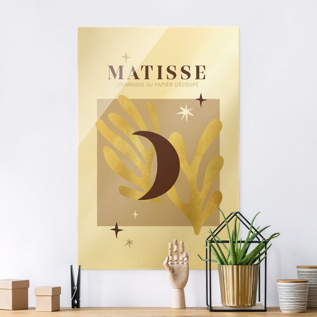 Wandbilder abstrakt Matisse Interpretation - Mond und Sterne