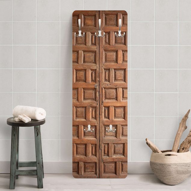 Garderobenpaneel Mediterrane Holztür aus Granada