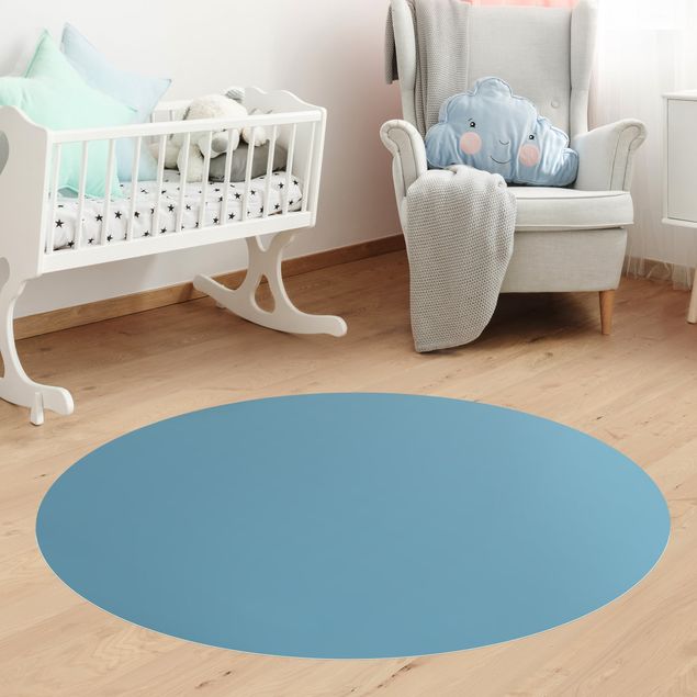 Moderner Teppich Meerblau