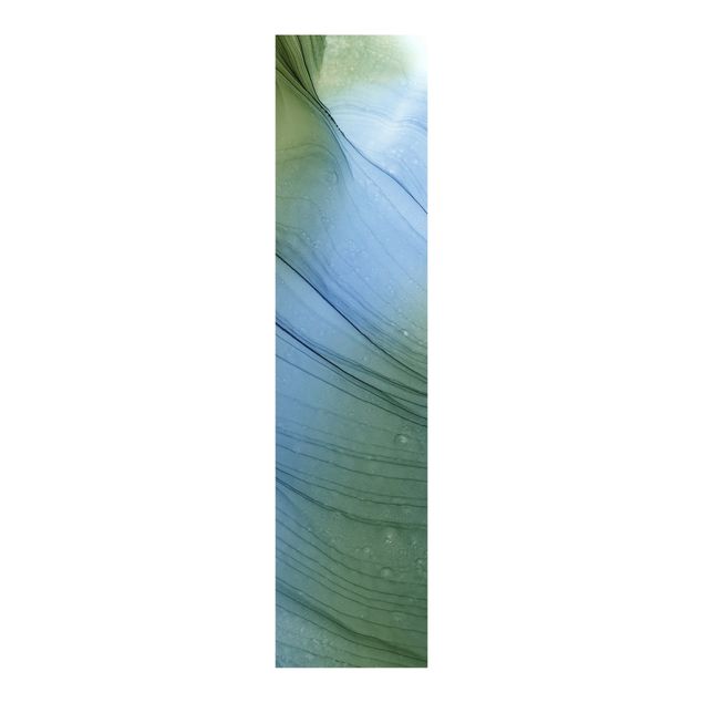 Abstrakte Kunst Meliertes Moosgrün mit Blau