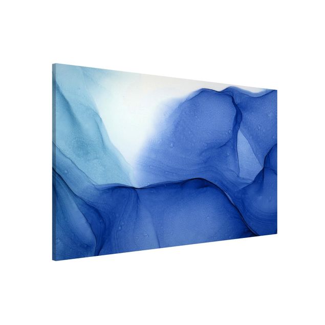 Abstrakte Kunst Meliertes Tintenblau