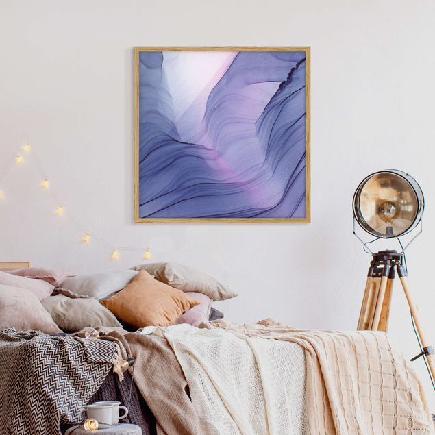 Wandbilder abstrakt Meliertes Violett