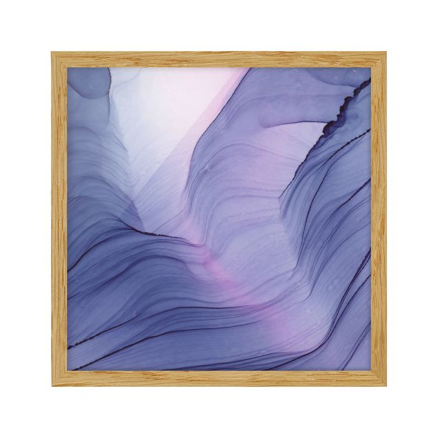 Kunstdruck Bilder mit Rahmen Meliertes Violett