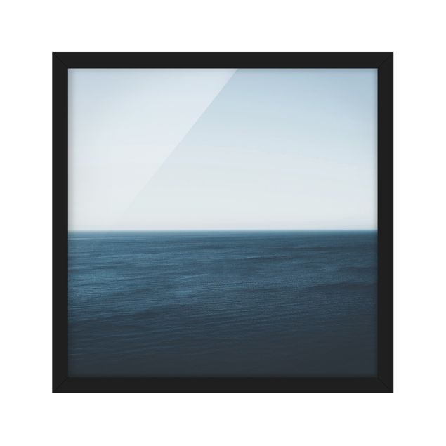 Bild mit Rahmen - Minimalistischer Ozean - Quadrat
