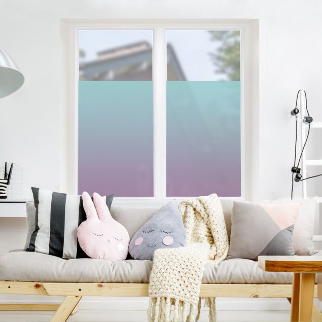 Fensterfolie Mint-Violett Farbverlauf