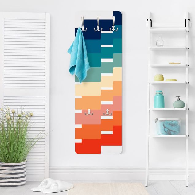 Garderobe - Moderne Regenbogen Geometrie