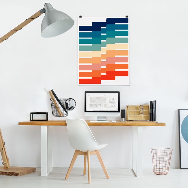 Schöne Wandbilder Moderne Regenbogen Geometrie