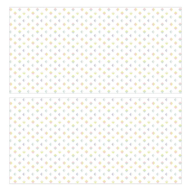 Möbelfolie für IKEA Malm Kommode - Pastell Dreiecke - Selbstklebefolie