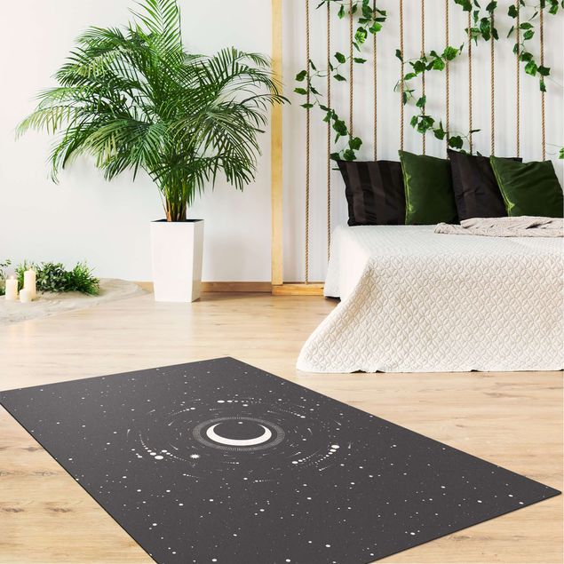 Moderne Teppiche Mond im Sternenkreis