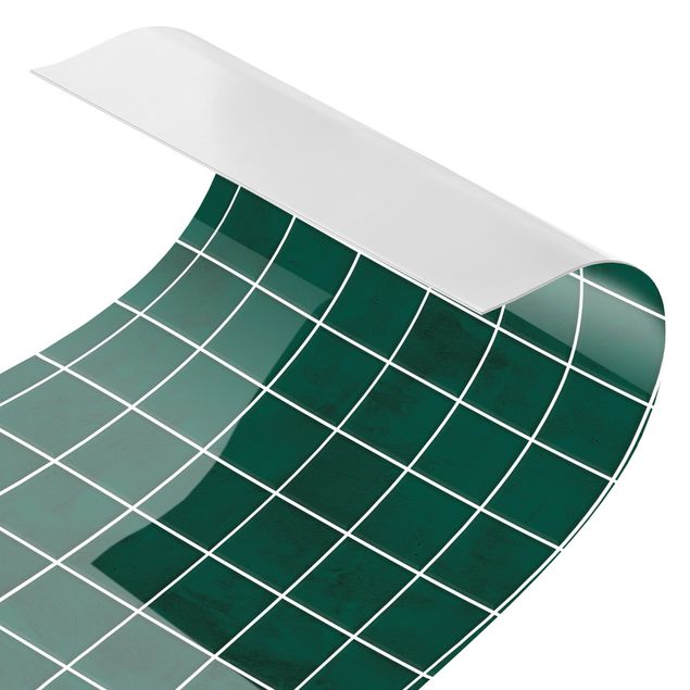 Duschrückwand - Mosaik Beton Fliesen - Grün