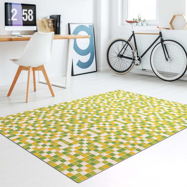 Vinyl Teppich Fliesenoptik Mosaikfliesen Frühlingsset