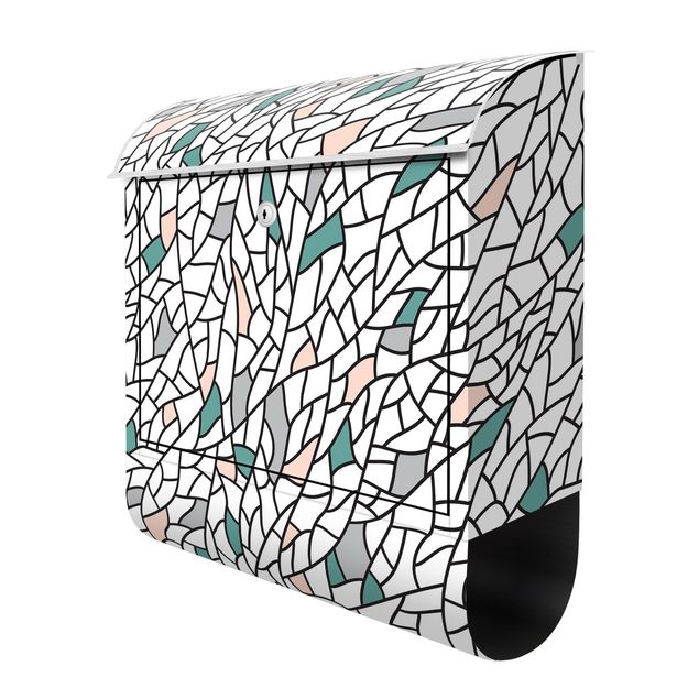 Briefkasten - Mosaiklinien Muster Pastell