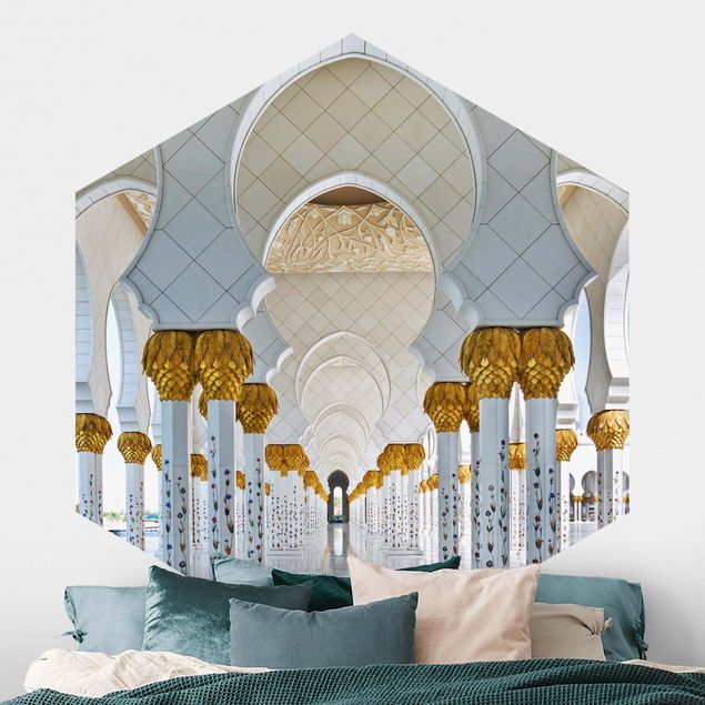 Geometrische Muster Tapete Moschee in Abu Dhabi