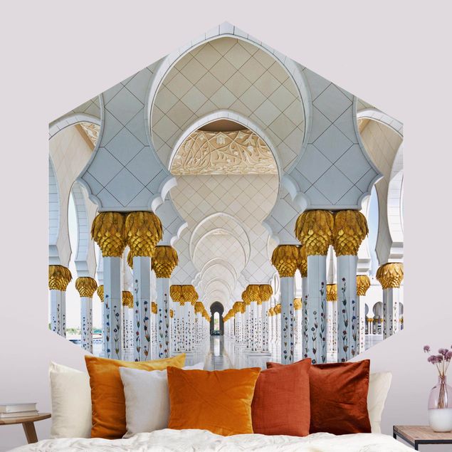 Mustertapete Moschee in Abu Dhabi