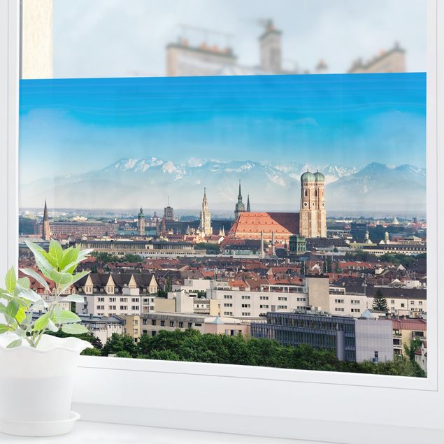 Fensterbild Skyline München