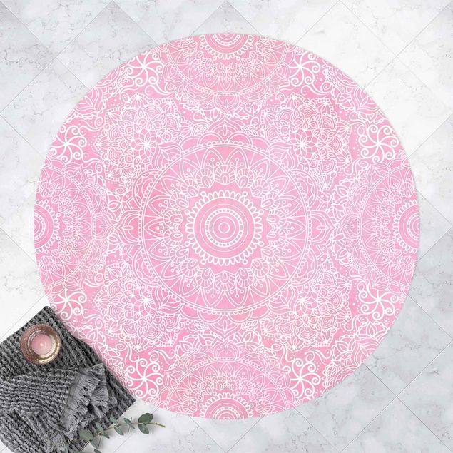 Teppiche Muster Mandala Rosa