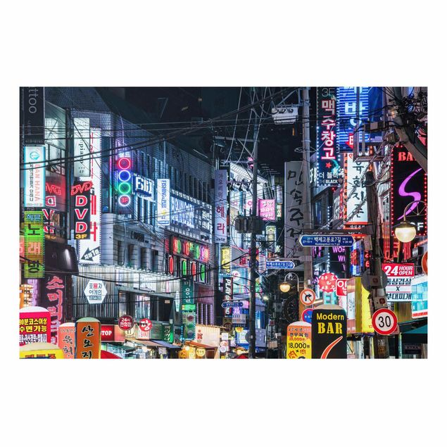 Wandbilder Nachtleben von Seoul