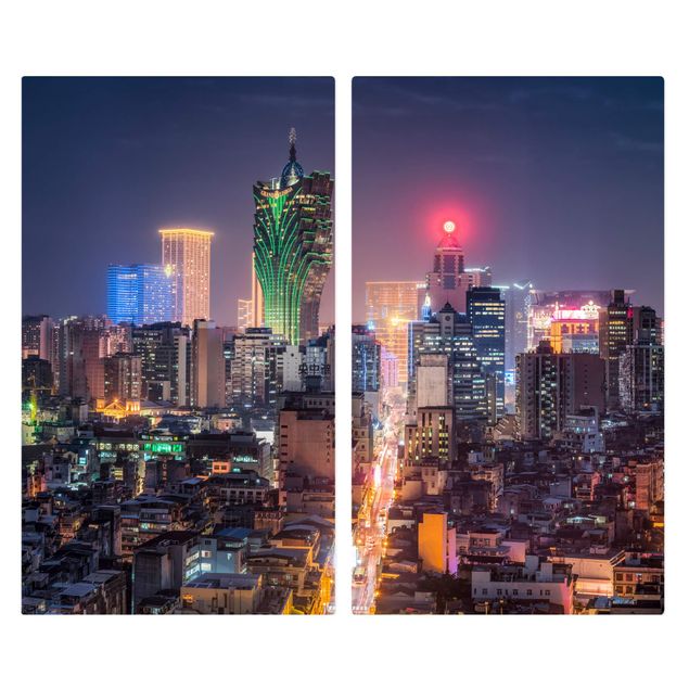 Herdabdeckplatte Glas - Nachtlichter von Macau