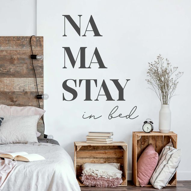 Wandaufkleber Namastay in bed
