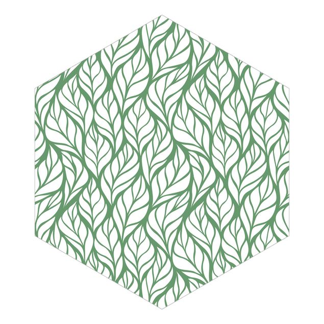 Fototapete Design Natürliches Muster große Blätter auf Grün