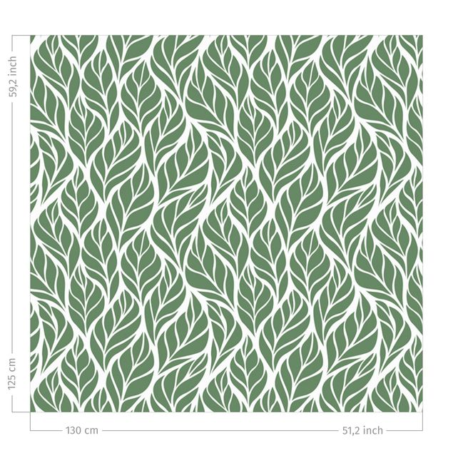 Vorhang Muster Natürliches Muster große Blätter Grün