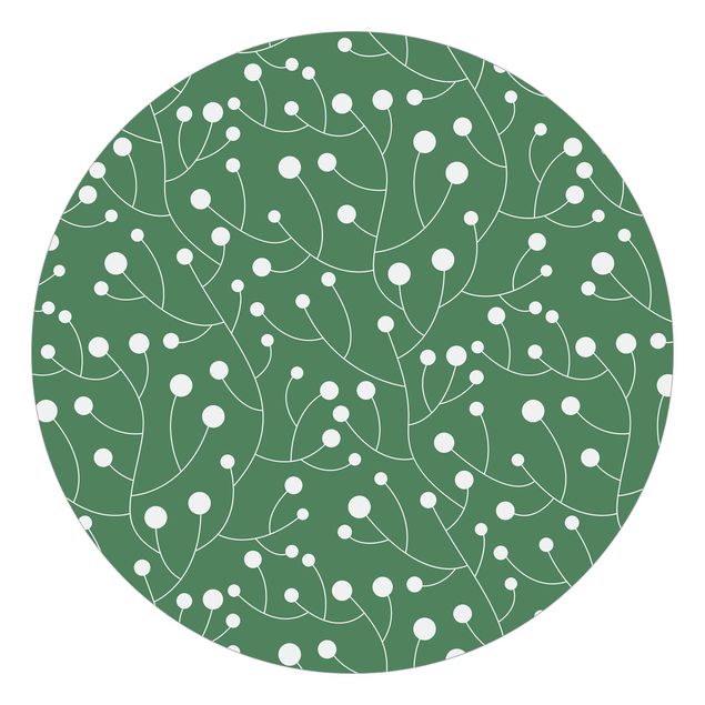 Tapeten Muster Natürliches Muster Wachstum mit Punkten auf Grün