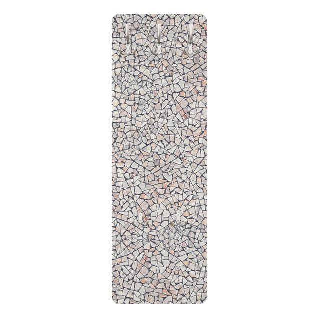 Garderobe - Natürliches Steinmosaik mit Sandfugen