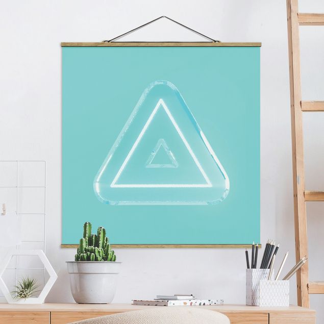 Wandbilder Neon Gamer Symbol Dreieck
