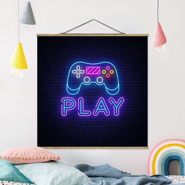 Schöne Wandbilder Neon Gaming Controller