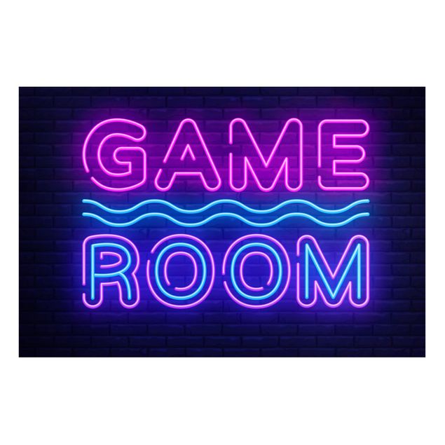 Bilder für die Wand Neon Text Game Room