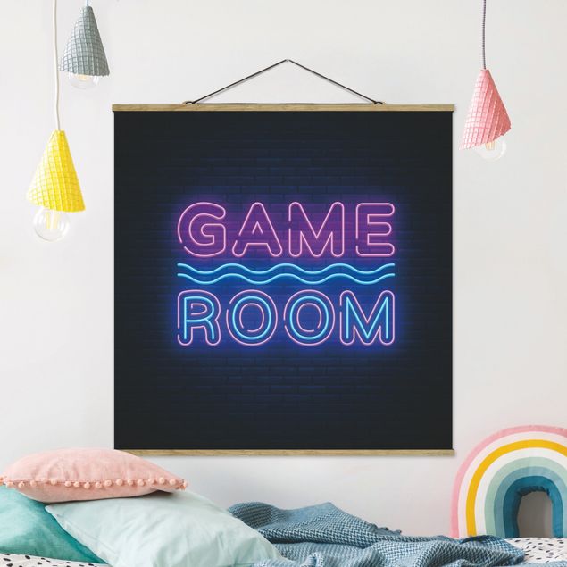 Wandbilder Neon Schrift Game Room