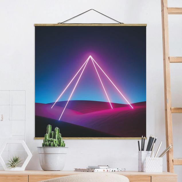 Bilder für die Wand Neonlichtpyramide