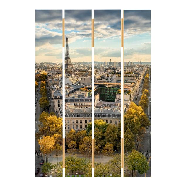 Holzbild - Nice day in Paris - Hochformat