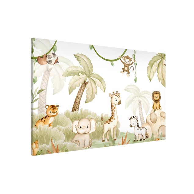 Wandbilder Tiere Niedliche Savannentiere am Dschungelrand