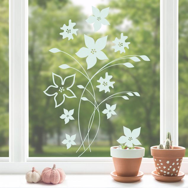 Fensterbilder selbstklebend Blumen No.SF961 Blumenpracht