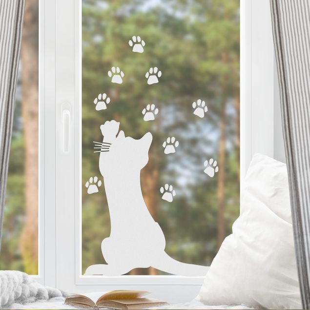 Fensterfolie Motiv Tiere No.UL631 Kleine Katze