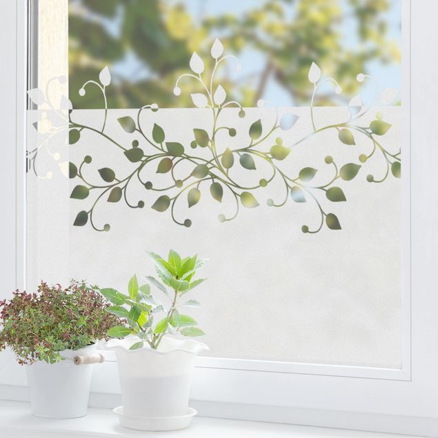 Blumen Fensterbilder No.UL906 Geschmeidige Ranke Bordüre